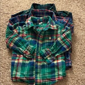 Set of 3 Old Navy Kids Plaid Button-Down Shirts
